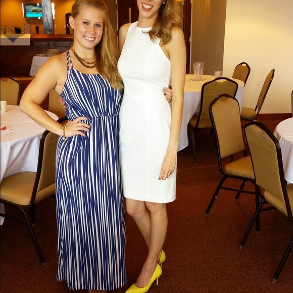 Blue and white stripped maxi dress - Picture 3 of 3